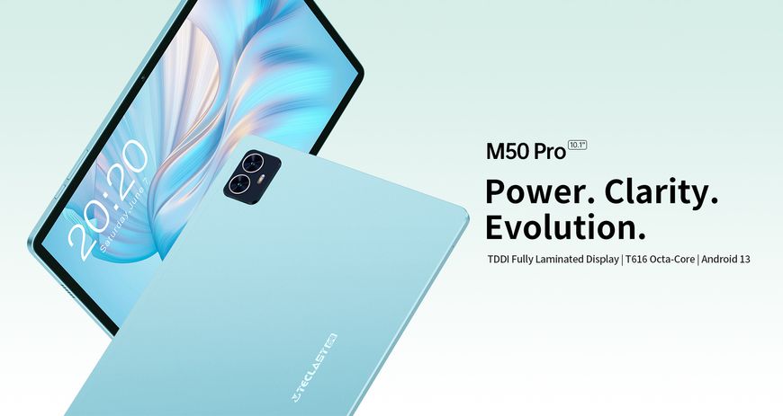 TECLAST Планшет M50 Pro 10.1" 8GB, 256GB, LTE, 6000mAh, Android, блакитний