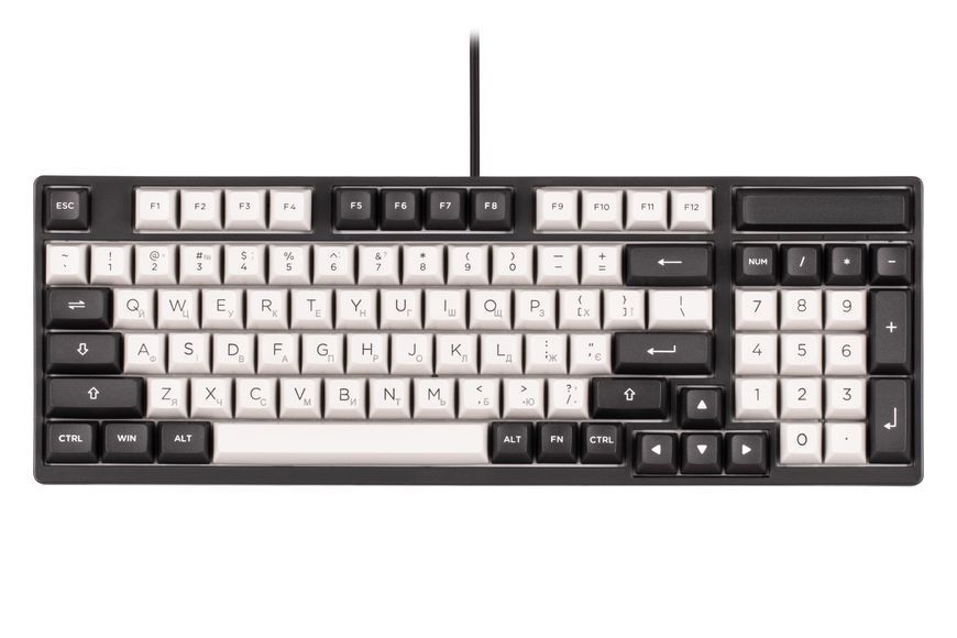 Akko Клавіатура механічна 3098S Dracula 98Key, CS Silver, USB-A, Hot-swappable, EN/UKR, RGB, Чорний
