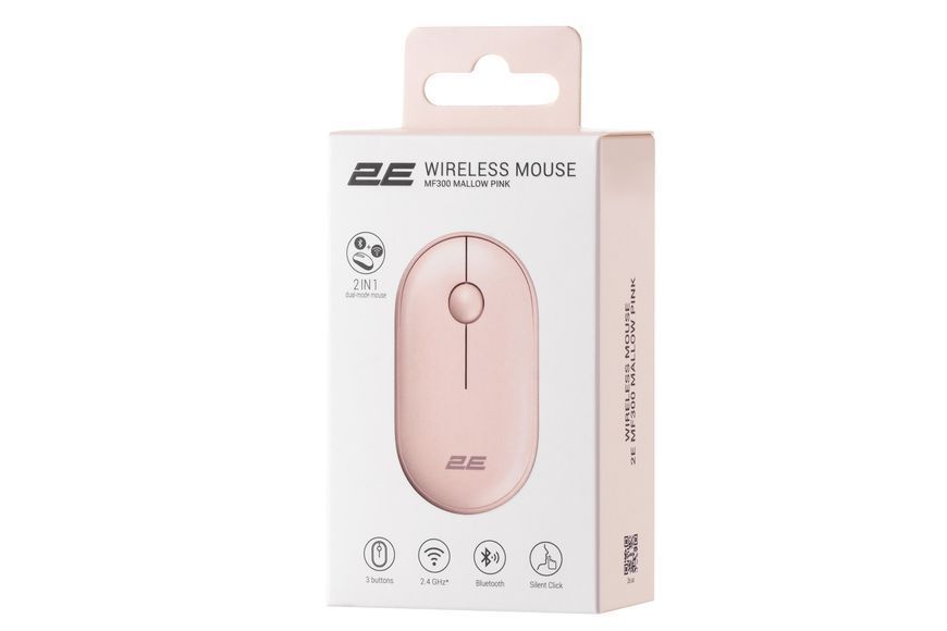 2E Миша MF300 Silent WL BT Mallow pink