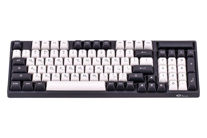 Akko Клавіатура механічна 3098S Dracula 98Key, CS Silver, USB-A, Hot-swappable, EN/UKR, RGB, Чорний