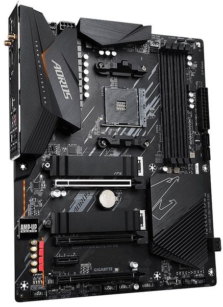 Gigabyte Материнская плата B550 AORUS ELITE AX V2 sAM4 B550 4xDDR4 DP-HDMI M.2 802.11ax+BT5.0 SPDIF ATX