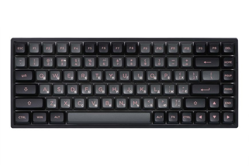 Akko Клавиатура механическая 3084B Plus Black&Pink 84Key,CS Jelly Purple, BT/WL/USB-A, EN/UKR, RGB, Черный