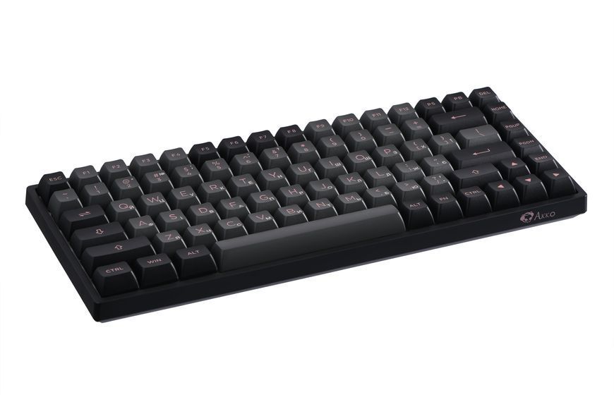 Akko Клавиатура механическая 3084B Plus Black&Pink 84Key,CS Jelly Purple, BT/WL/USB-A, EN/UKR, RGB, Черный