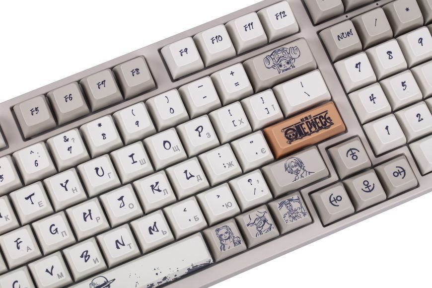 Akko Клавиатура механическая 3098S One Piece Calligraphy 98Key, CS Jelly White, USB-A, Hot-swappable, EN/UKR, RGB, Сірий