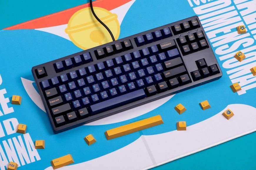 Akko Клавиатура механическая Akko 3087 DS Horizon 87Key, CS Pink V2, USB-A, EN/UKR, No LED, Синий