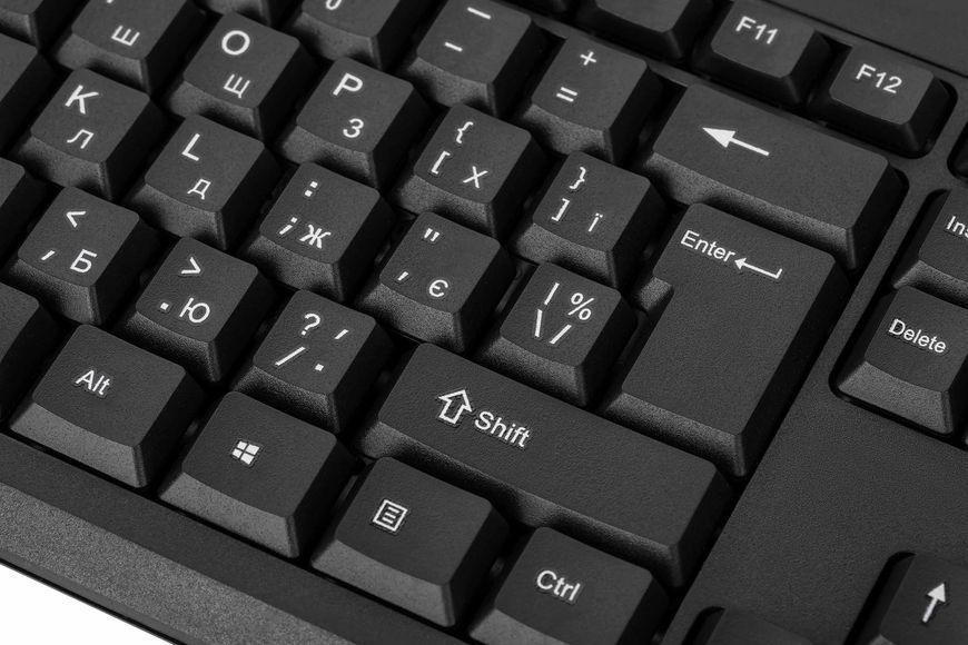 Клавіатура мембранна 2E KS108 104key, USB-A, EN/UK, чорний 2E-KS108UB_UA фото