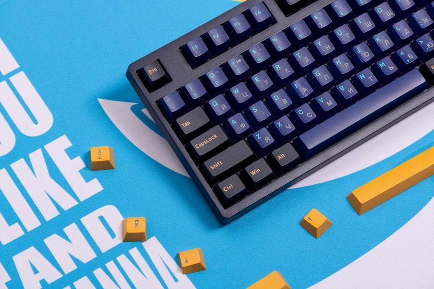 Akko Клавиатура механическая Akko 3087 DS Horizon 87Key, CS Pink V2, USB-A, EN/UKR, No LED, Синий