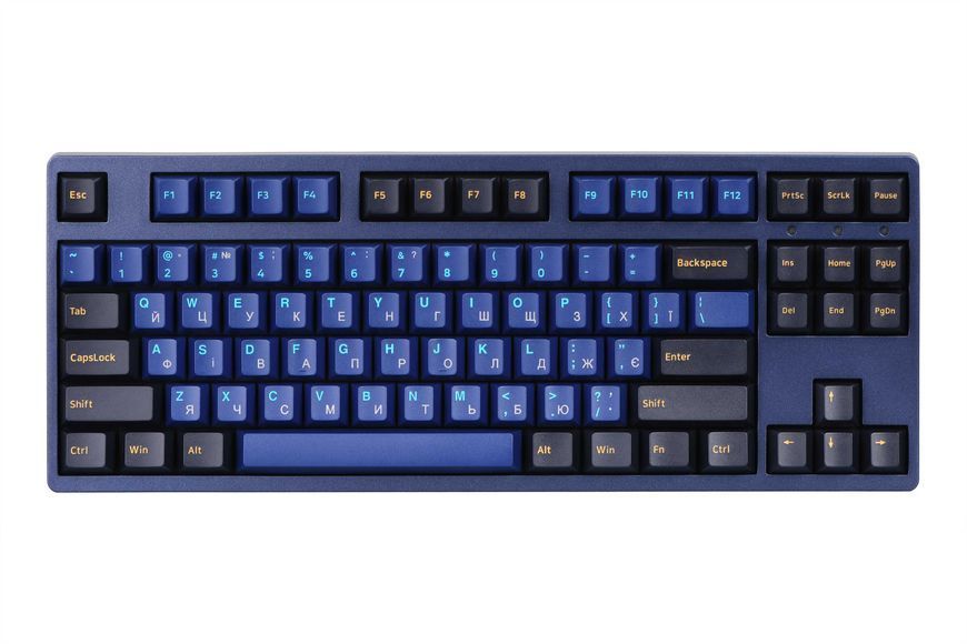 Akko Клавиатура механическая Akko 3087 DS Horizon 87Key, CS Pink V2, USB-A, EN/UKR, No LED, Синий