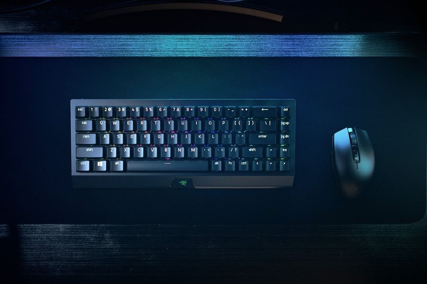 Razer Клавіатура ігрова BlackWidow V3 Mini HyperSpeed Green Switch WL/BT/USB RU RGB, Black