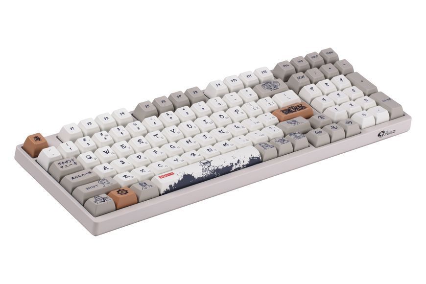 Akko Клавиатура механическая 3098S One Piece Calligraphy 98Key, CS Jelly White, USB-A, Hot-swappable, EN/UKR, RGB, Сірий