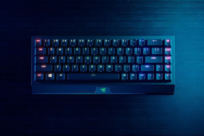 Razer Клавіатура ігрова BlackWidow V3 Mini HyperSpeed Green Switch WL/BT/USB RU RGB, Black