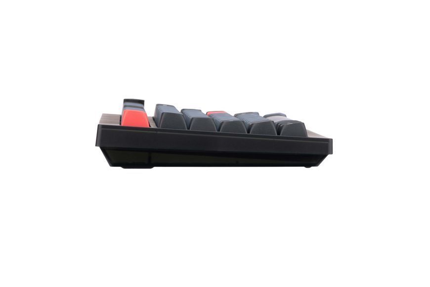 Keychron Клавіатура механічна V1 84Key, Gateron G PRO Brown, USB-A, Hot-Swap, QMK, Knob, EN/UKR, RGB, Frosted Black