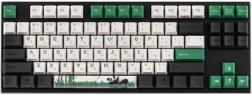 Varmilo Клавіатура механічна VEM87 Panda R2 87Key, EC V2 Ivy, USB-A, EN/UKR, White Led, Зелений