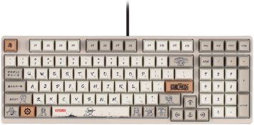 Akko Клавіатура механічна 3098S One Piece Calligraphy 98Key, CS Jelly Blue, USB-A, Hot-swappable, EN/UKR, RGB, Сірий