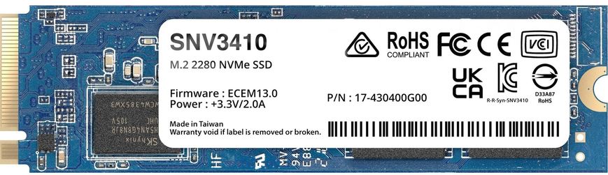 Synology Накопичувач SSD M.2 800GB PCIe 3.0 2280