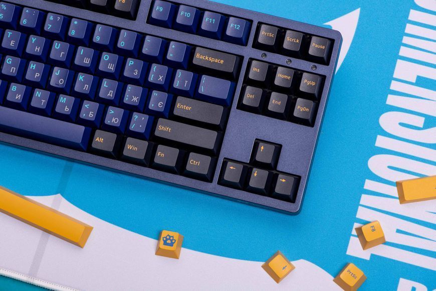 Akko Клавіатура механічна 3087 DS Horizon 87Key, CS Pink V2, USB-A, EN/UKR, No LED, Синій