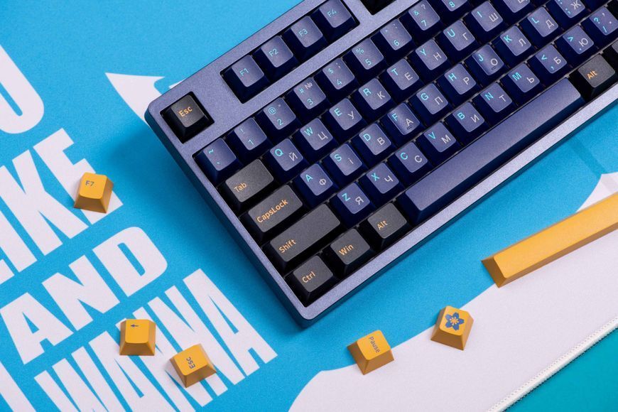 Akko Клавіатура механічна 3087 DS Horizon 87Key, CS Pink V2, USB-A, EN/UKR, No LED, Синій