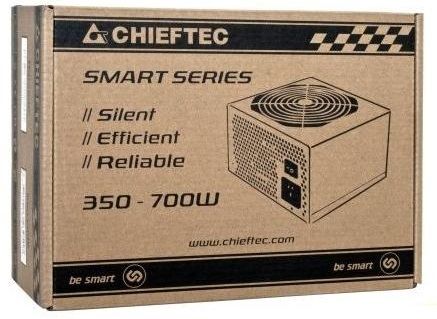 Chieftec Блок живлення Smart (500W), >85%, 120мм, 1xMB 24pin(20+4), 1xCPU 8pin(4+4), 2xMolex, 3xSATA, 1xPCIe 8pin(6+2)