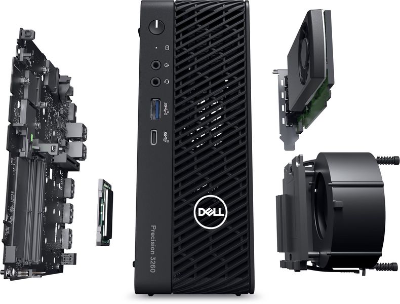 Dell Рабочая станция Precision 3260 CFF/Intel i7-12700/16/512F/int/kbm/Lin