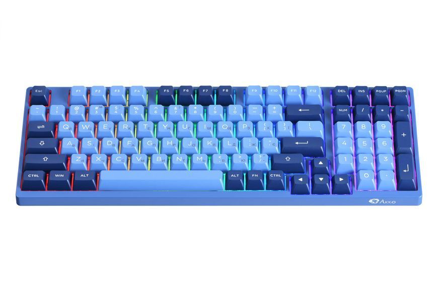Akko Клавиатура механическая 3098B Ocean Star 98Key, CS CrystalSwitch, BT/WL/USB-A, Hot-swappable, EN/UKR, RGB, Черный