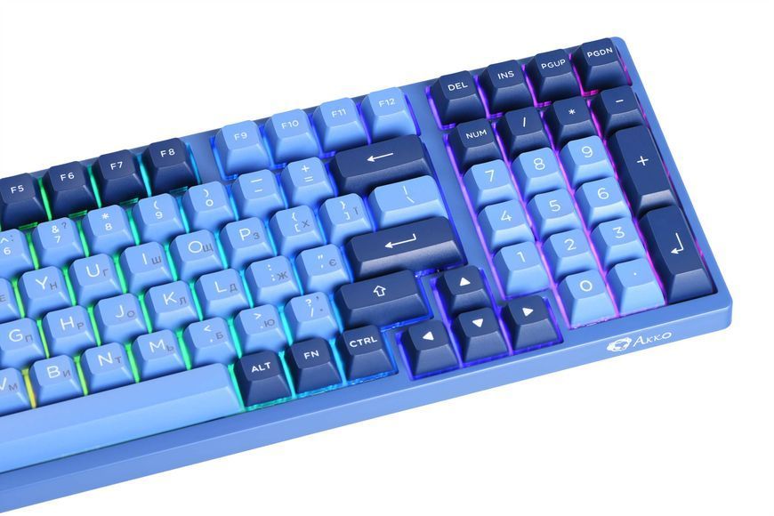 Akko Клавиатура механическая 3098B Ocean Star 98Key, CS CrystalSwitch, BT/WL/USB-A, Hot-swappable, EN/UKR, RGB, Черный
