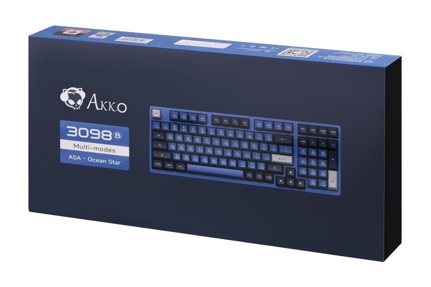 Akko Клавиатура механическая 3098B Ocean Star 98Key, CS CrystalSwitch, BT/WL/USB-A, Hot-swappable, EN/UKR, RGB, Черный