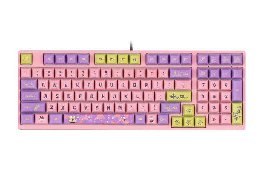 Akko Клавіатура механічна 3098S Patrick 98Key, CS Starfish, USB-A, Hot-swappable, EN/UKR, RGB, Рожевий