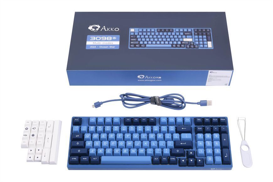 Akko Клавиатура механическая 3098B Ocean Star 98Key, CS CrystalSwitch, BT/WL/USB-A, Hot-swappable, EN/UKR, RGB, Черный