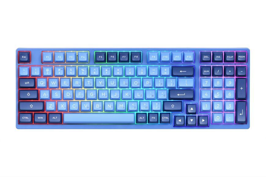 Akko Клавиатура механическая 3098B Ocean Star 98Key, CS CrystalSwitch, BT/WL/USB-A, Hot-swappable, EN/UKR, RGB, Черный