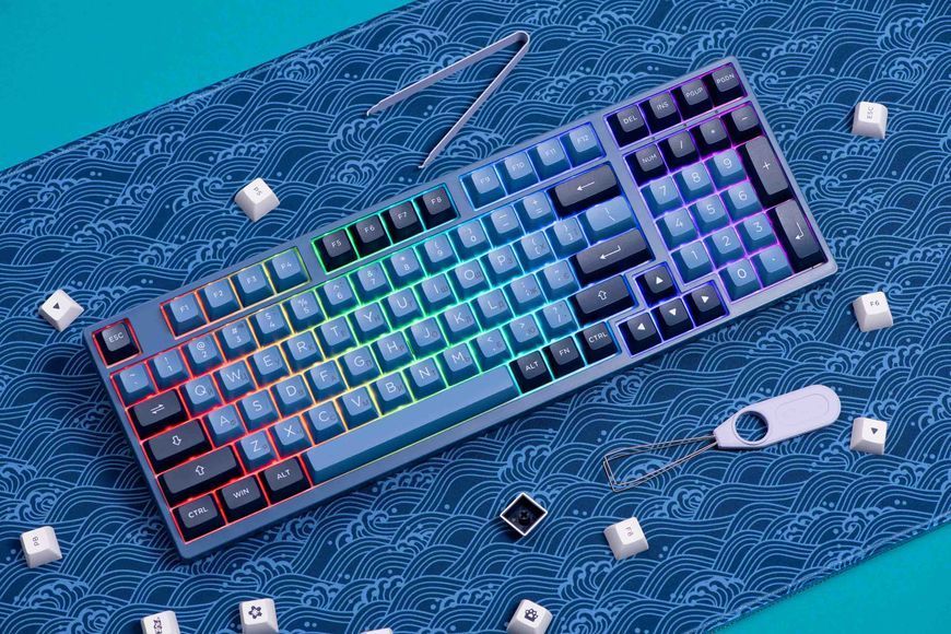 Akko Клавиатура механическая 3098B Ocean Star 98Key, CS CrystalSwitch, BT/WL/USB-A, Hot-swappable, EN/UKR, RGB, Черный