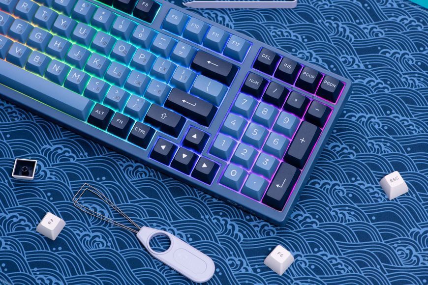 Akko Клавиатура механическая 3098B Ocean Star 98Key, CS CrystalSwitch, BT/WL/USB-A, Hot-swappable, EN/UKR, RGB, Черный
