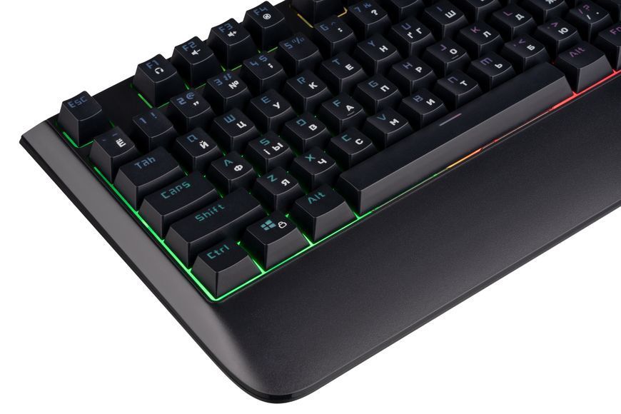 Клавіатура мембранна 2E GAMING KG325 104key, USB-A, EN/UA/RU, LED, чорний 2E-KG325UB фото