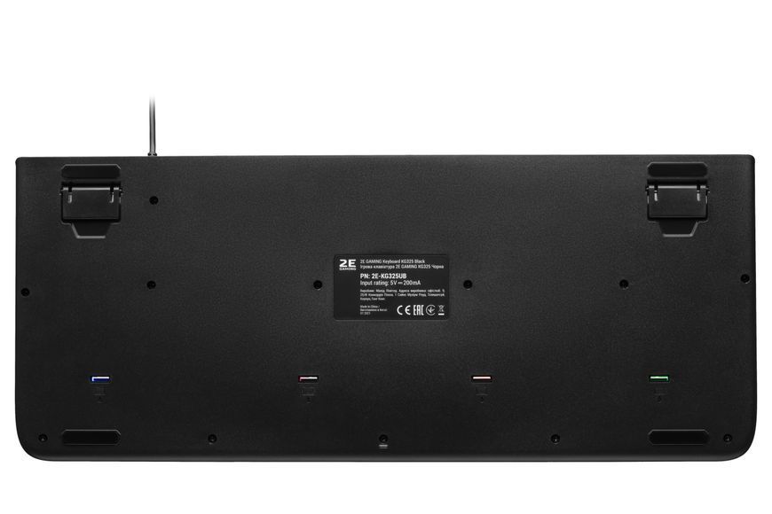 Клавіатура мембранна 2E GAMING KG325 104key, USB-A, EN/UA/RU, LED, чорний 2E-KG325UB фото