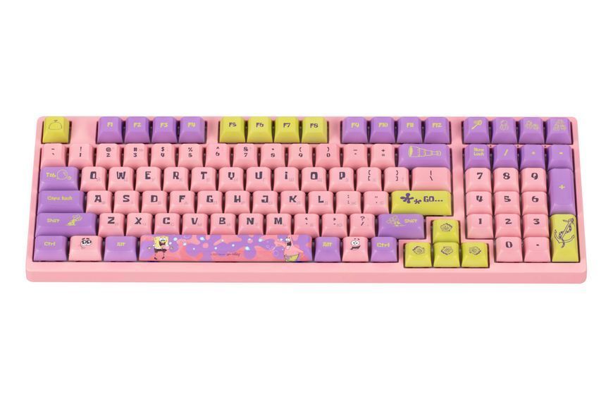 Akko Клавіатура механічна 3098S Patrick 98Key, CS Starfish, USB-A, Hot-swappable, EN/UKR, RGB, Рожевий