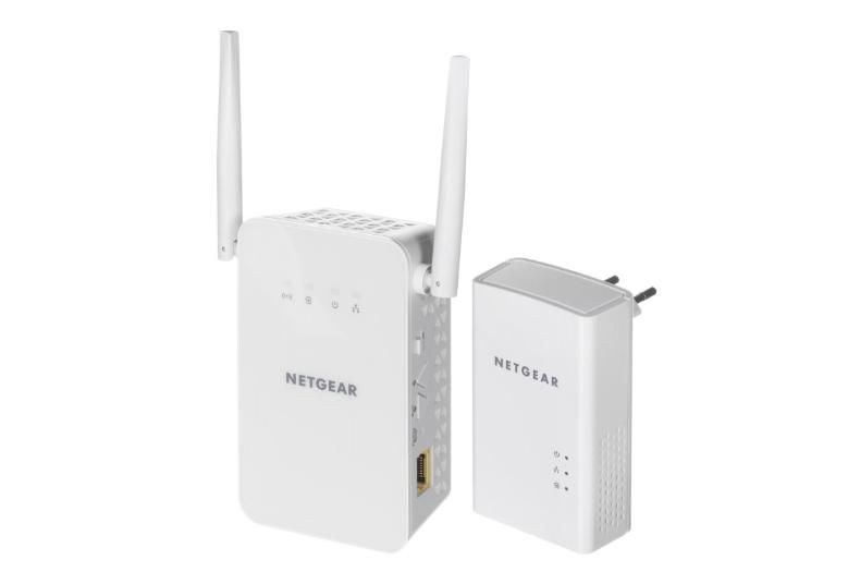 NETGEAR Powerline-адаптер PLW1000, 1xGE, WiFi, біл. кол., зовнішн. ант., комплект