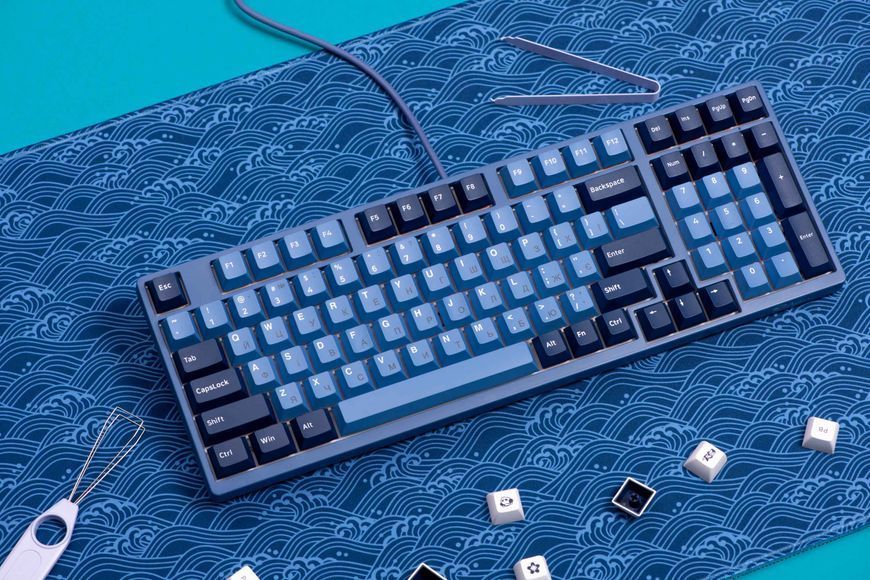 Akko Клавиатура механическая 3098DS Ocean Star 98Key, CS Orange, USB-A, EN/UKR, No LED, голубой