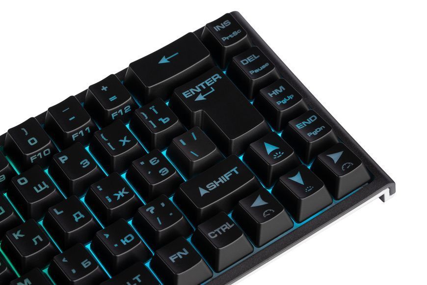 Клавіатура мембранна 2E GAMING KG350 68key, USB-A, EN/UA/RU, RGB, чорний 2E-KG350UBK фото