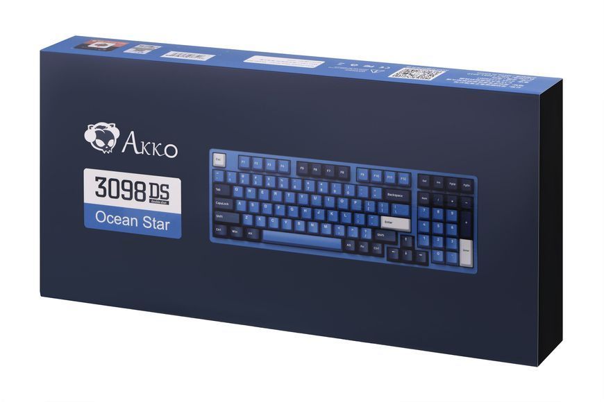 Akko Клавиатура механическая 3098DS Ocean Star 98Key, CS Orange, USB-A, EN/UKR, No LED, голубой