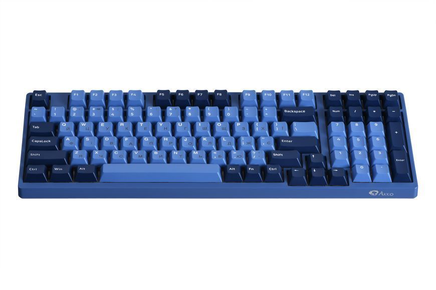 Akko Клавиатура механическая 3098DS Ocean Star 98Key, CS Orange, USB-A, EN/UKR, No LED, голубой
