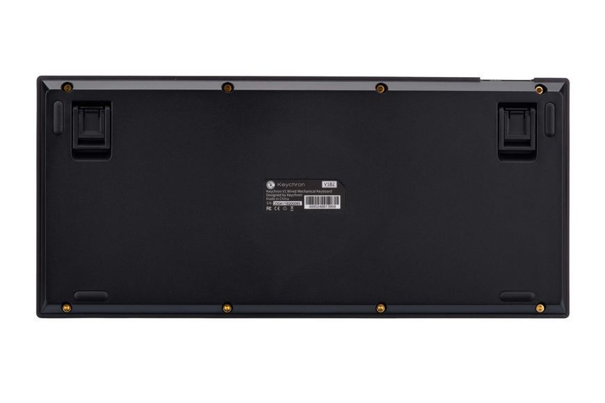 Keychron Клавиатура V1 84 Key QMK Gateron G PRO Brown Hot-Swap RGB Carbon Black