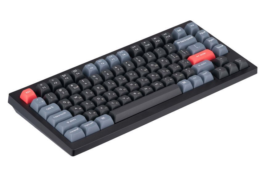 Keychron Клавиатура V1 84 Key QMK Gateron G PRO Brown Hot-Swap RGB Carbon Black