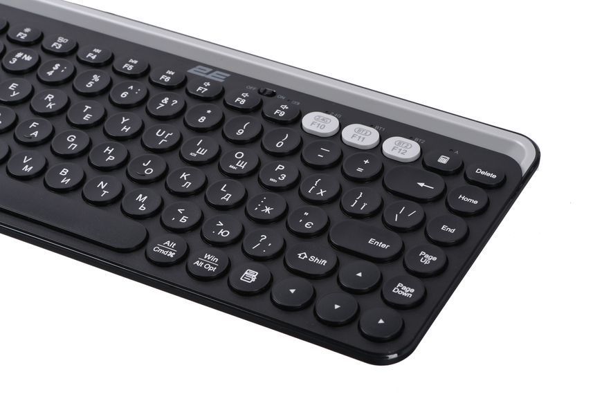 2E Клавиатура мембранная KS250 84key, WL/BT, EN/UK, чёрно-серый