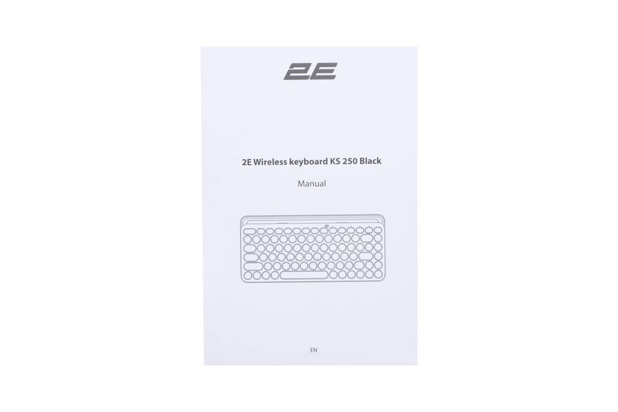 2E Клавиатура мембранная KS250 84key, WL/BT, EN/UK, чёрно-серый