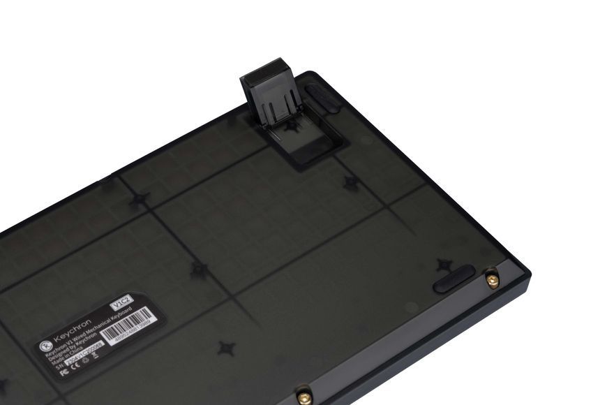 Keychron Клавиатура механическая V1 84Key, Gateron G PRO Blue, USB-A, Hot-Swap, QMK, Knob, EN/UKR, RGB, Frosted Black