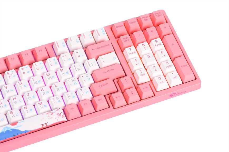 Akko Клавиатура механическая Akko 3098B World Tour-Tokyo R2 98Key, TTC Brother, BT/WL/USB-A, Hot-swappable, EN/UKR, RGB, Розовый