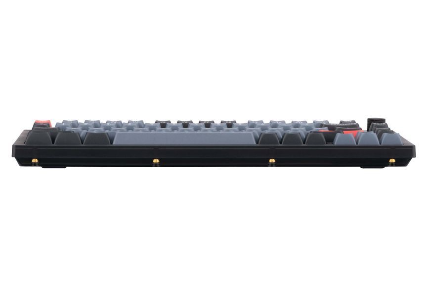 Keychron Клавиатура механическая V1 84Key, Gateron G PRO Blue, USB-A, Hot-Swap, QMK, Knob, EN/UKR, RGB, Frosted Black