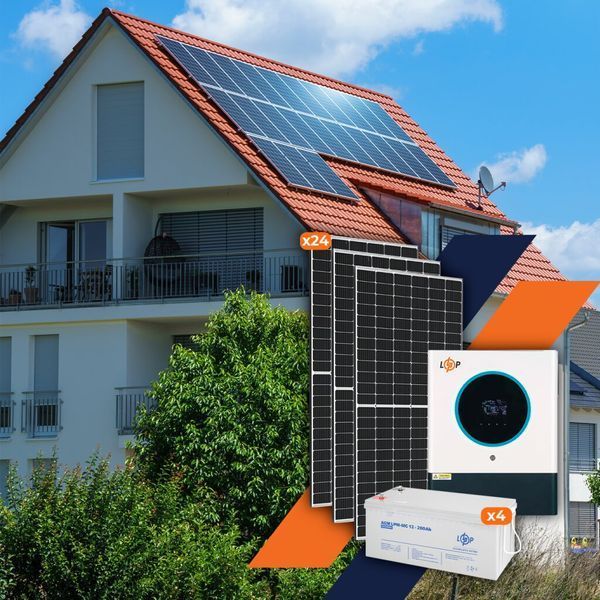Солнечная электростанция (СЭС) Стандарт 11kW АКБ 9.6kWh mGel 200 Ah