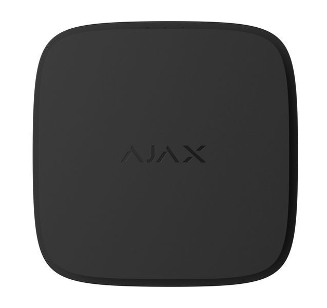 Ajax Датчик диму, температури та чадного газу, FireProtect 2 SB Heat Smoke CO Jeweler, незмінна батарея, бездротовий, чорний