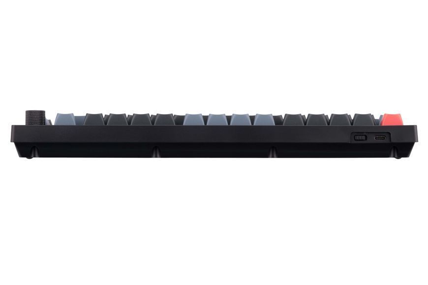 Keychron Клавиатура V1 84 Key QMK Gateron G PRO Blue Hot-Swap RGB Knob Carbon Black