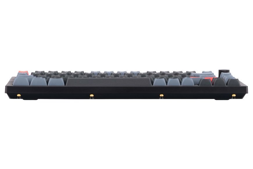 Keychron Клавиатура V1 84 Key QMK Gateron G PRO Blue Hot-Swap RGB Knob Carbon Black